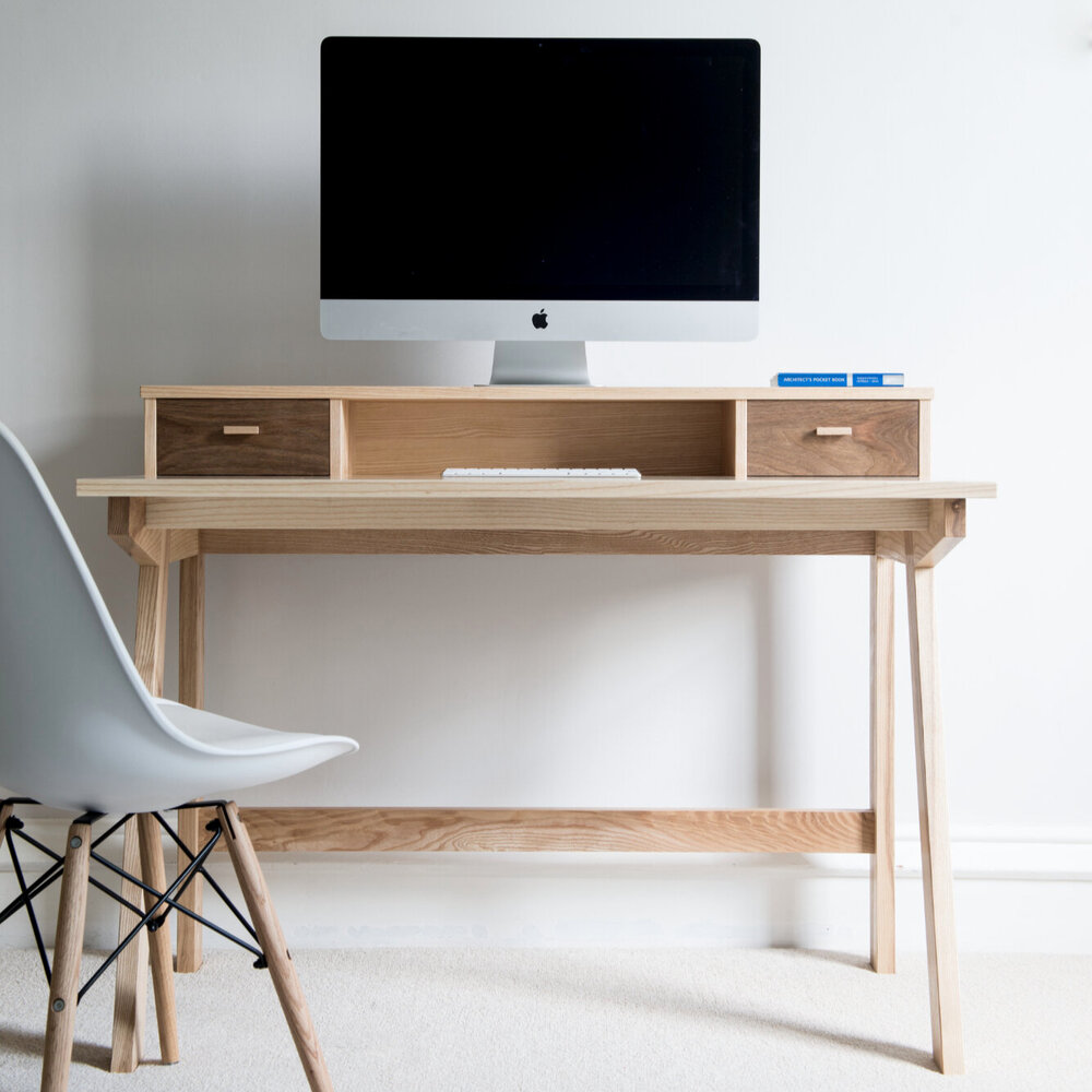 ash and walnut desk