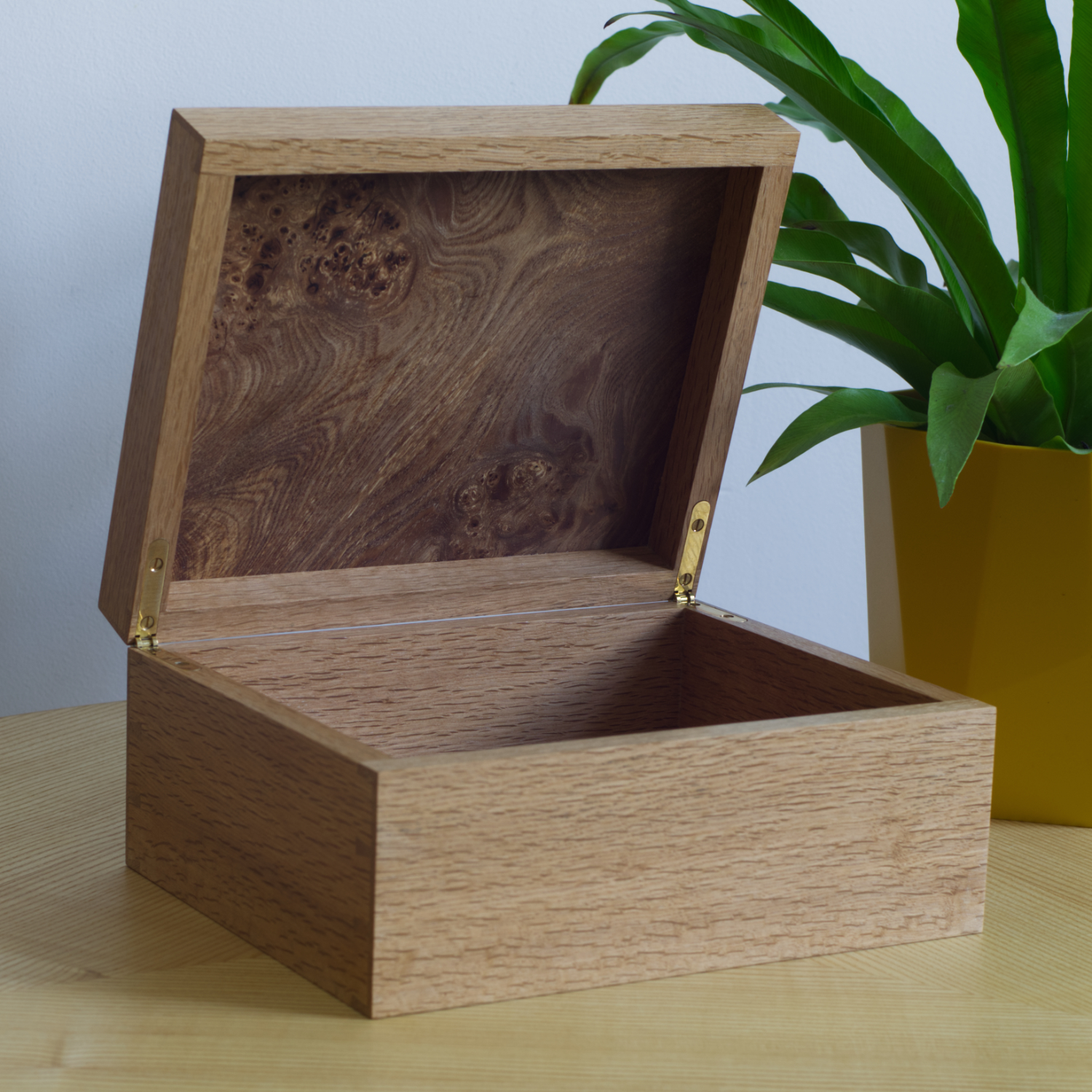 wheelwright box handmade keepsake box made from oak ash and elm