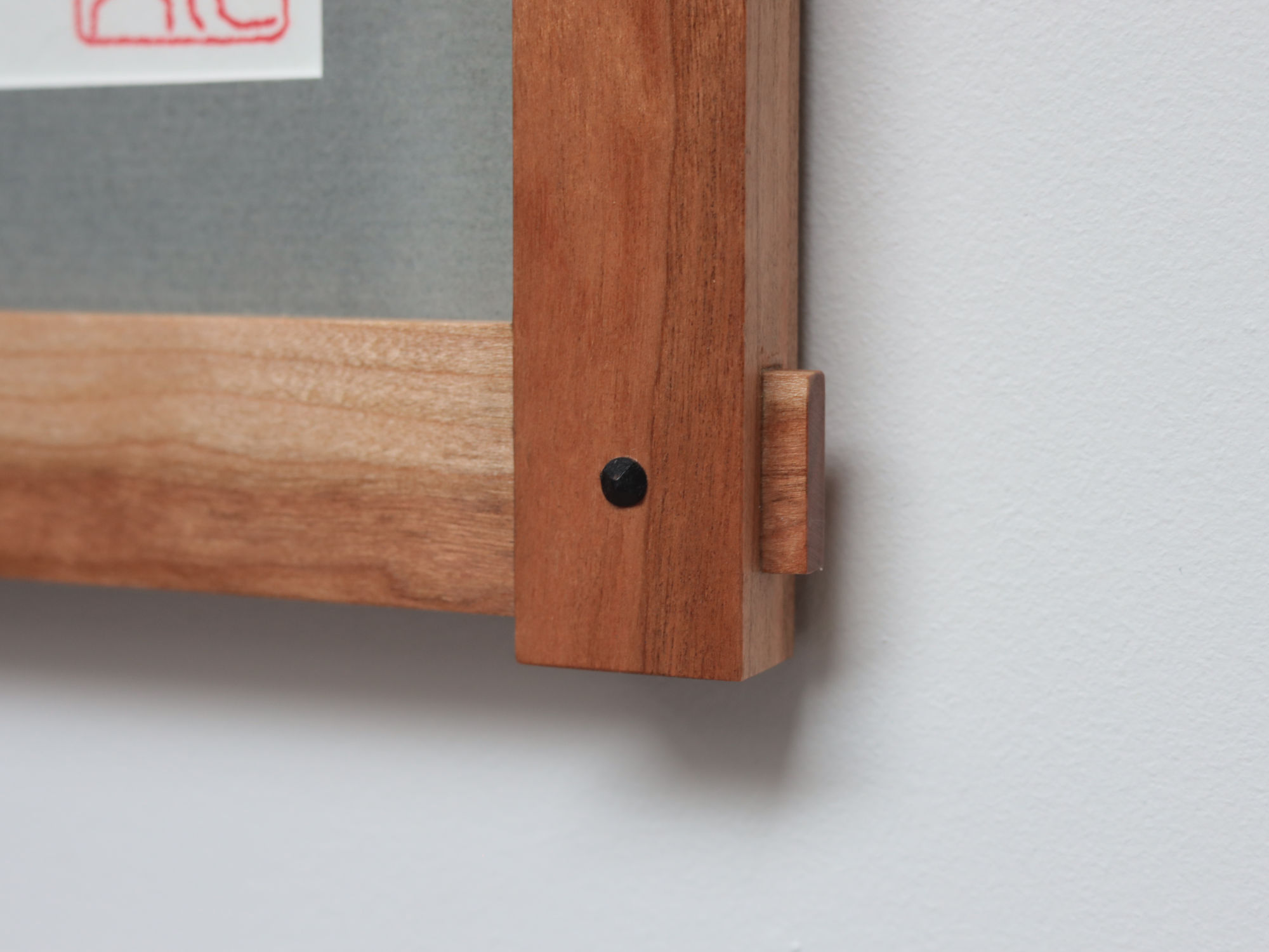 joint detail handmade japanese style cherry wood picture frame